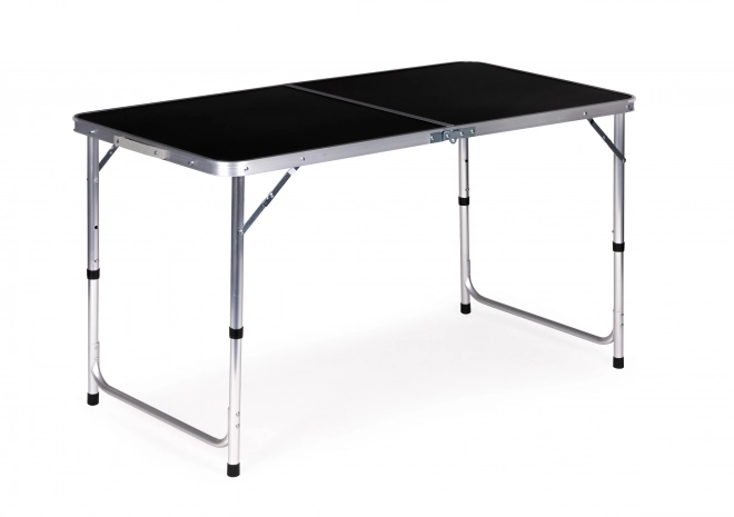 Toeristische tafel, opvouwbare tafel, set van 4 stoelen zwarte kleur