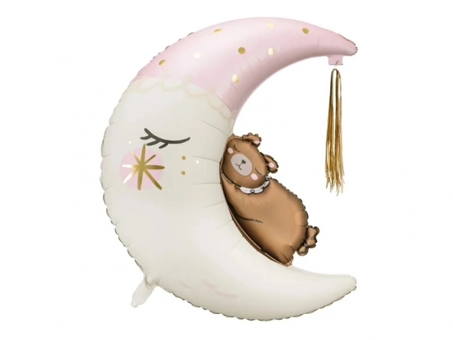 Ballon en feuille Petit Ours sur la lune 80 x 98 cm