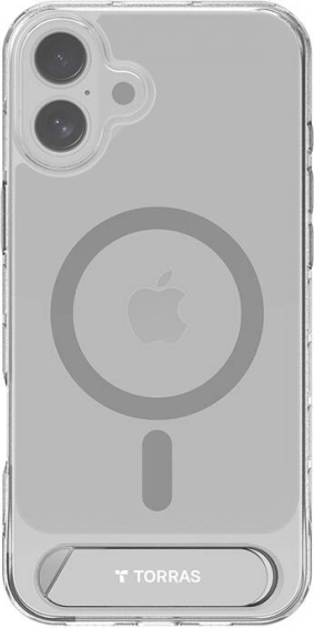 Torras Pstand clear case with MagSafe and kickstand for iPhone 16