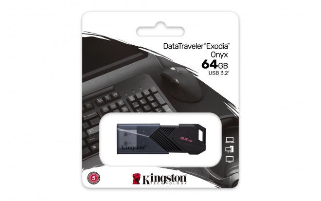 Data Traveler Exodia Onyx 64GB USB3.2 Gen1 flash-schijf