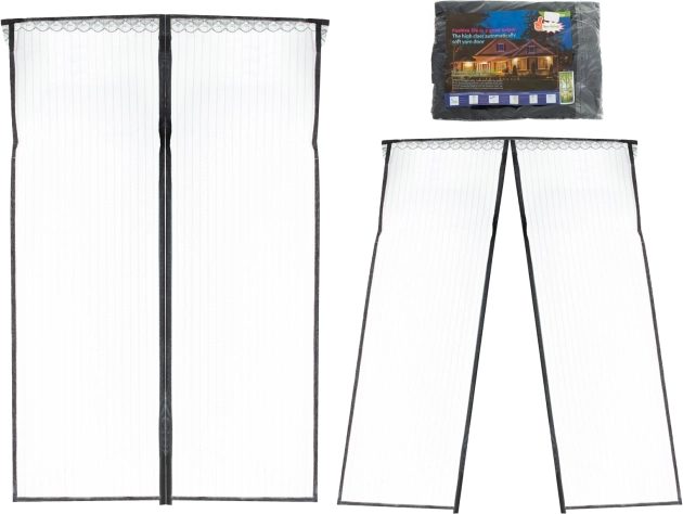 Magnetic insect screen for doors 160 × 230 cm – Black