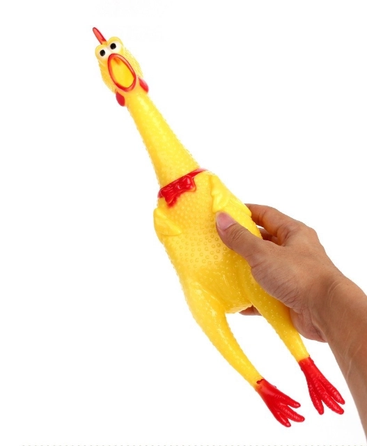 Piepspeeltje voor honden - kip, 16 cm