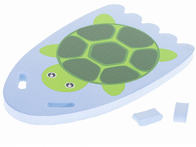 Bord met zwemrichtlijnen voor schildpad in zwembad