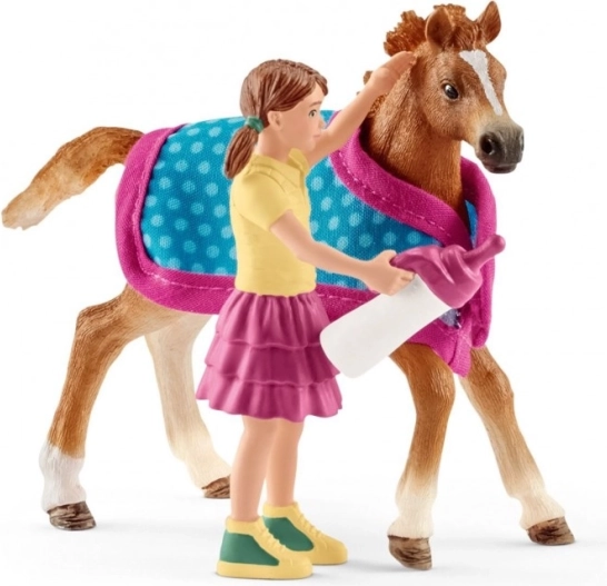 Veulen met meisje en accessoires