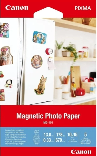 Magnetisches Fotopapier CANON MG-101 10×15, 5 Blatt