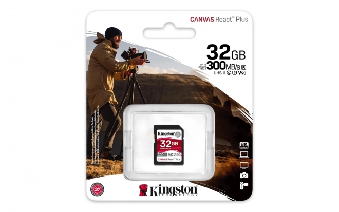 Geheugenkaart SD 32GB Canvas React Plus UHS-II