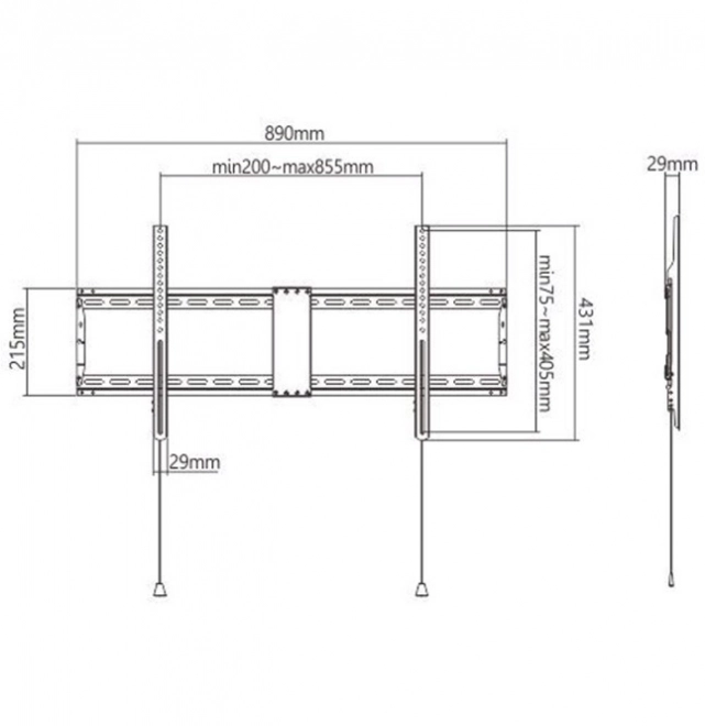 Stable TV Mount 43 - 90 inches