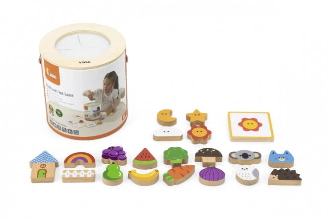 Houten spel Vang en vind