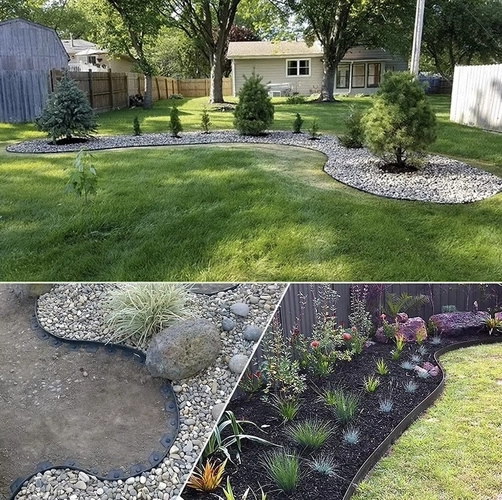 Tuinrand 6 cm x 10 m zwart