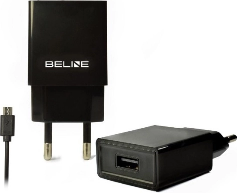 Netlader USB met microUSB-kabel 1A zwart