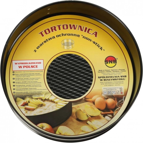 Cake Pan with Removable Edge 24cm Black