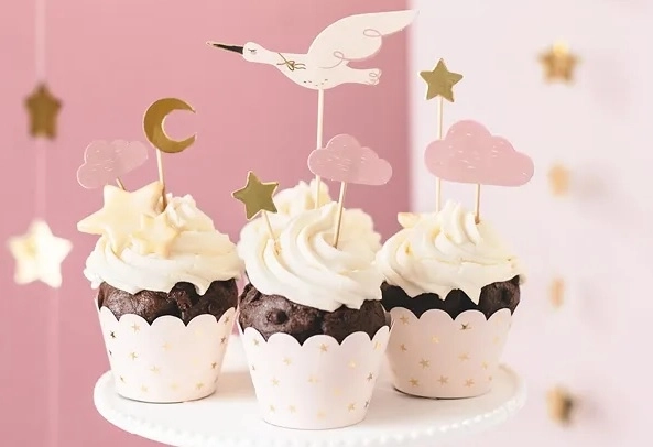 Cupcake decoratie - Ooievaar