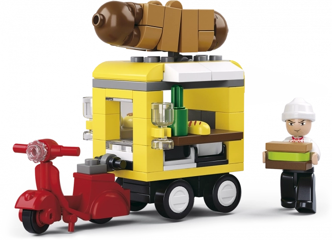 Sluban Town Winkelstraat Hotdog-wagen