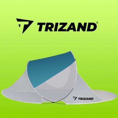 Strandtent 220x120x90cm - turquoise - grijs