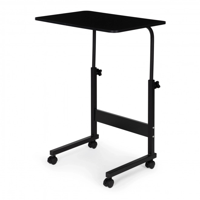Table pour ordinateur portable avec roulettes, table fixée au fauteuil inclinable - noir