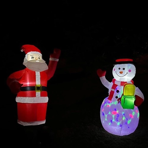 Leuchtender LED-Schneemann - Multicolor