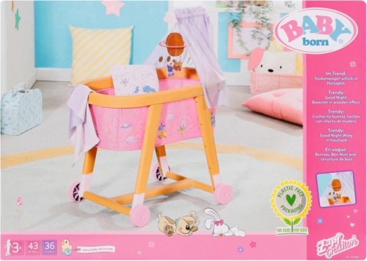 Cradle on Wheels for BABY born Doll