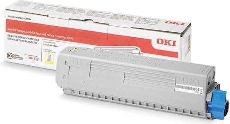 Toner jaune pour imprimantes OKI C824, C834 et C844, 5000 pages