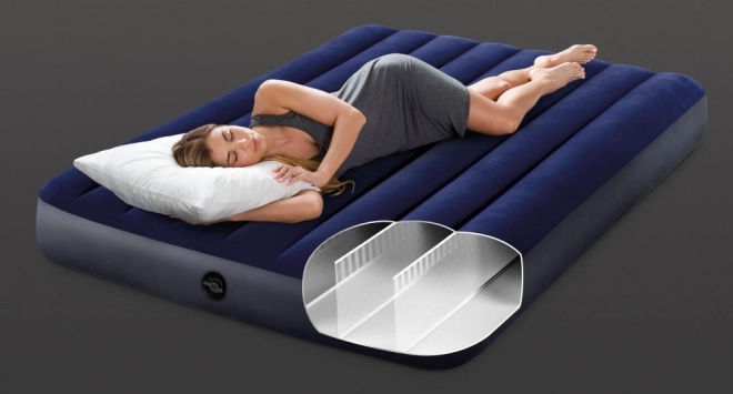 Inflatable Mattress INTEX Double Velour 191x137 cm
