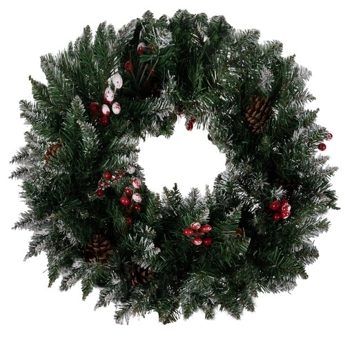 Weihnachtlicher Schneekranz Dekoration