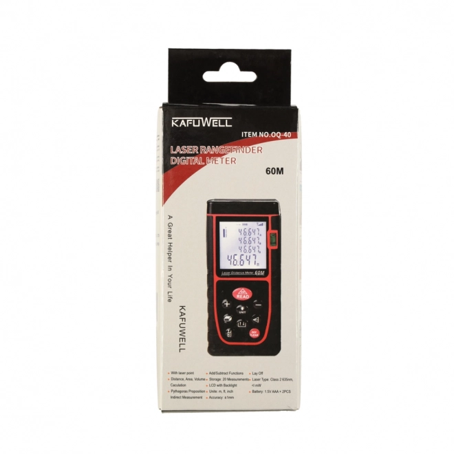 Laserafstandsmeter Kafuwell met een bereik tot 60 m