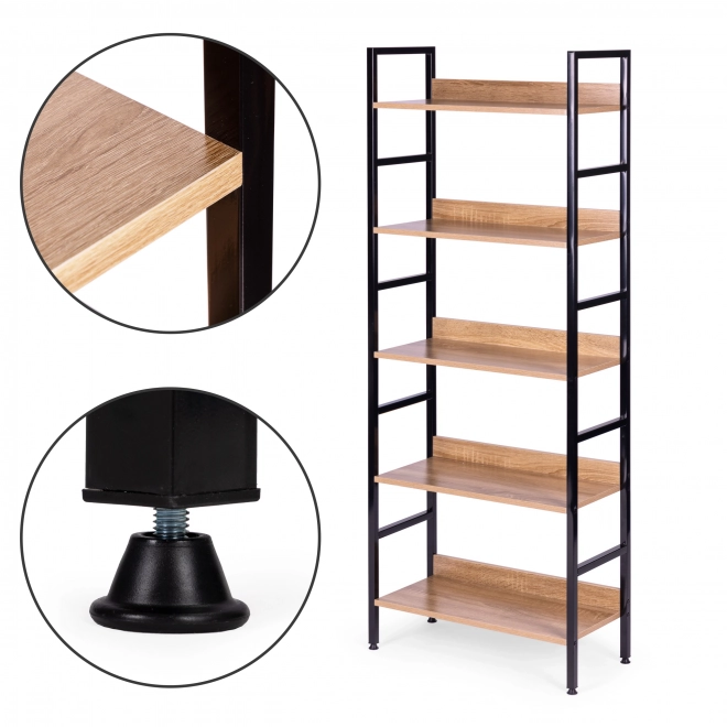 Moderne Bibliothek mit 5 Regalen