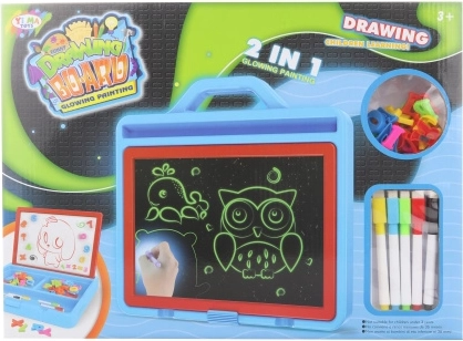 Tableau de dessin et magnétique 2 en 1 avec stylo lumineux