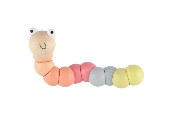 Colorful Wooden Worm Toy