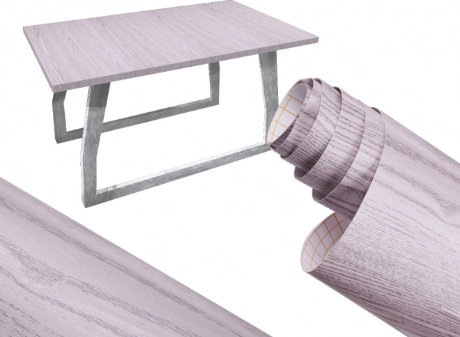 Zelfklevende decoratiefolie eik zilvergrijs 1,22 × 50 m