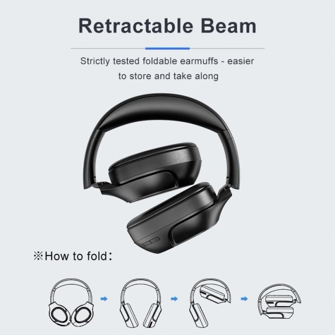 Kabellose Over-Ear-Kopfhörer Schwarz