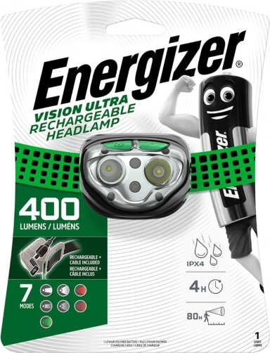 Energizer Vision Ultra rechargeable headlamp 400 lm