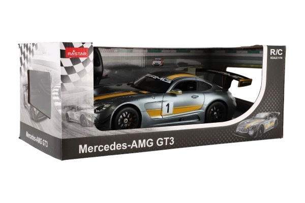 Auto RC Mercedes AMG GT3 kunststof 35cm 2,4GHz op afstandsbed. op batterijen in doos 44x18x23cm