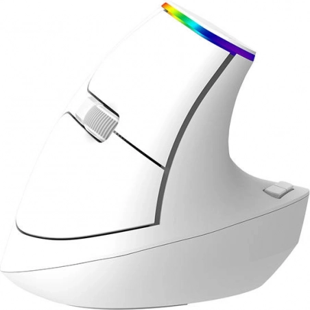 Wireless Vertical Mouse Delux M618C RGB White