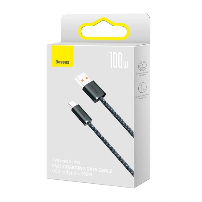 Kabel USB naar USB-C Baseus Dynamic-serie, 100 W, 1 m (grijs)