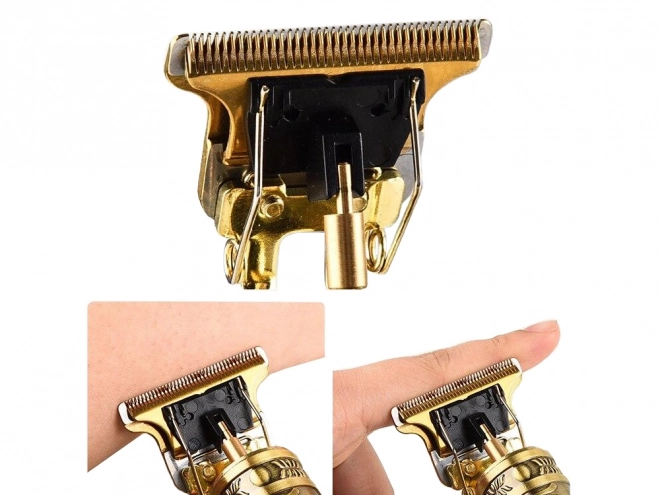 Gouden elektrische baard- en haartrimmer