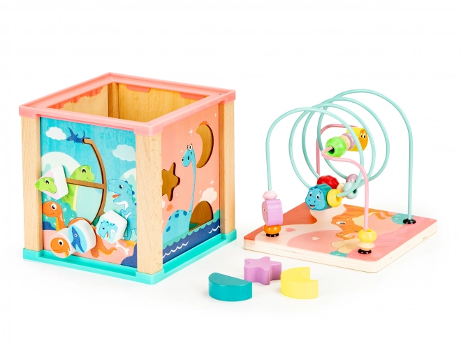 Houten educatieve kubus dino ECOTOYS