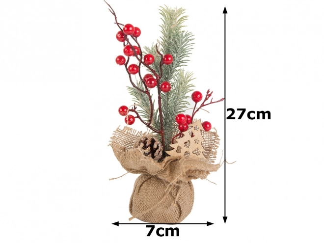 Kerst rieten tafeldecoratie