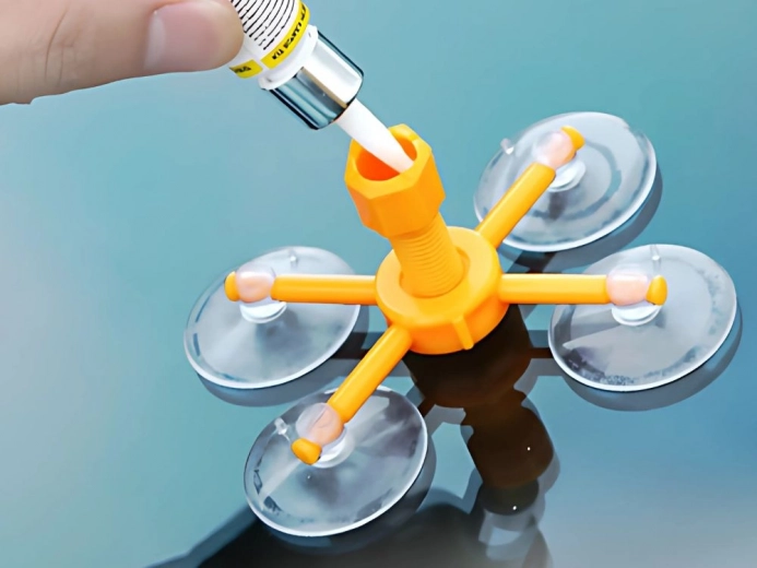 Präzises Injizieren des Harzes