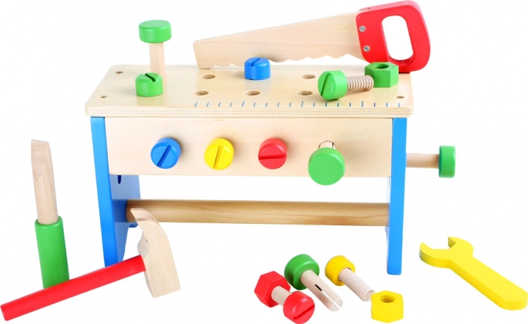  établi en bois et boîte à outils 2-en-1 small foot