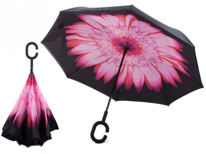 Parapluie inversé pliant avec structure robuste et fils résistants