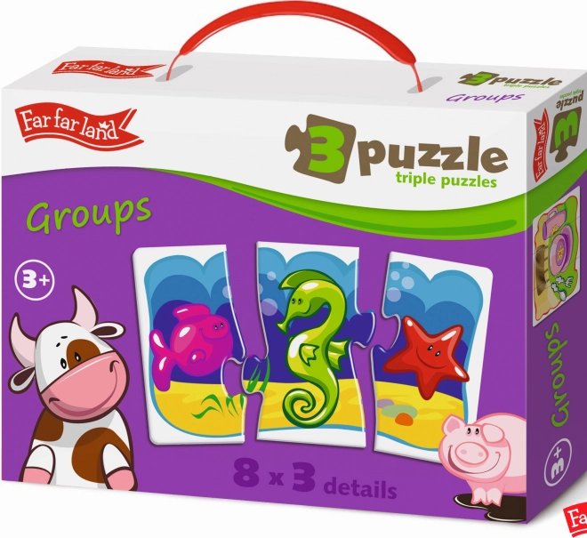 Far Far Land puzzeltrio sets