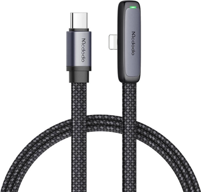 USB‑C to Lightning angled cable Mcdodo 1.8 m black