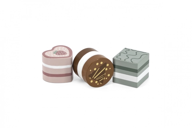 Gâteaux en bois 6 pcs