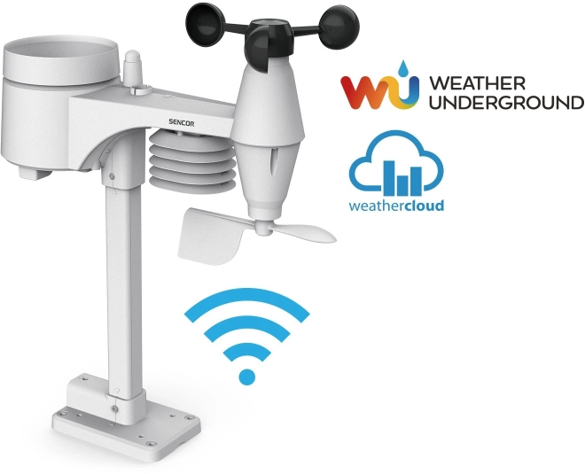 Professional Weather Station with WiFi Sensor 5in1