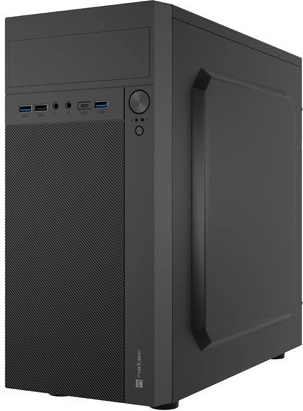 Natec Helix microATX mini tower with USB‑C, black