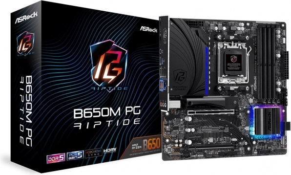 ASRock B650M PG Riptide – microATX-moederbord AM5 met DDR5 en PCIe 5.0