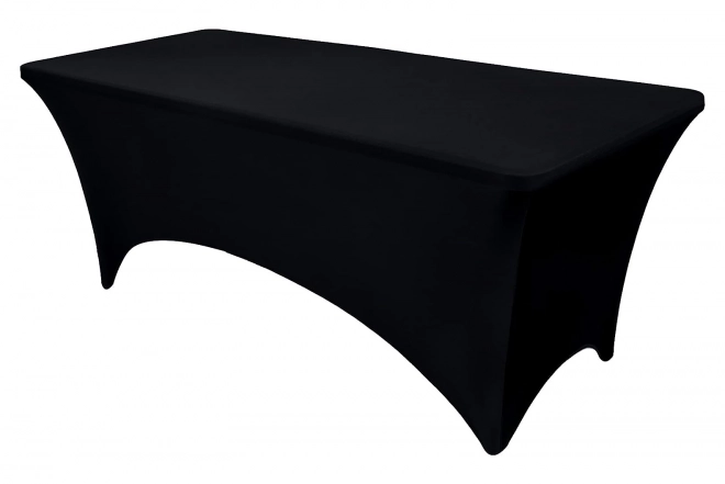 Universele elastische hoes voor catering tafel 180 cm zwart