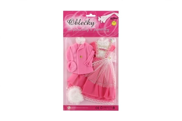 Kleding met accessoires voor poppen 2 stuks