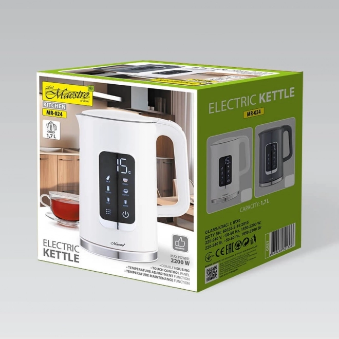 Waterkoker met temperatuurregeling 1,7l 2200W MR-024-WIT