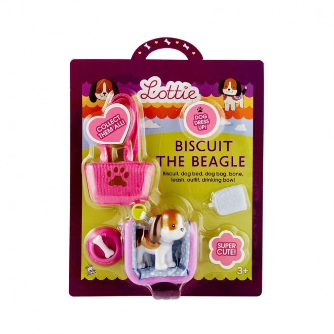 Lottie Biscuit beagle met accessoires